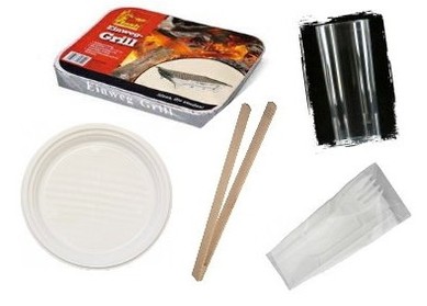 Einweggrill Komplett-Set